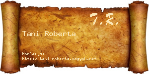 Tani Roberta névjegykártya